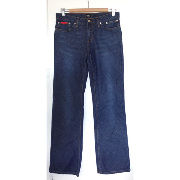 D&G Dolce & Gabbana Jeans Womens 29 Blue Denim Low Rise Limited Edition Vintage - Picture 1 of 13